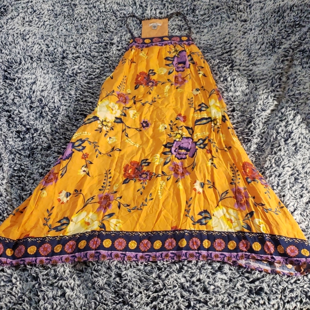 Ecote urban outfitters orange flower dress